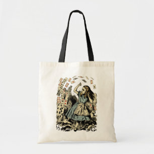Alice Flying Cards Dark Tote Bag