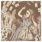 Alice Flying Cards Sepia Stof (Swatch)