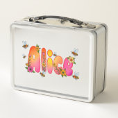 Alice - Gepersonaliseerde Bij Lunchbox (Achterkant)