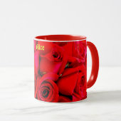 ALICE ~ Gepersonaliseerde Roos Buds Foto ~ Mok (Voorkant rechts)