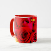 ALICE ~ Gepersonaliseerde Roos Buds Foto ~ Mok (Voorkant links)