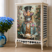 Alice Getextuurd Harlekijn Schaakbord Decoupage Tissuepapier