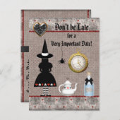 Alice Halloween Baby shower Bewaar de datum Aankondigingskaart (Voorkant / Achterkant)