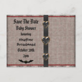 Alice Halloween Baby shower Bewaar de datum Aankondigingskaart (Achterkant)