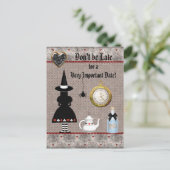 Alice Halloween Baby shower Bewaar de datum Aankondigingskaart (Staand voorkant)