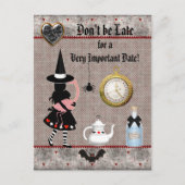 Alice Halloween Baby shower Bewaar de datum Aankondigingskaart (Voorkant)