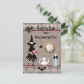 Alice Halloween Baby shower Bewaar de datum Aankondigingskaart (Staand voorkant)