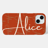 Alice Handgeschreven Naam Patroon Case-Mate iPhone Case (Achterkant (horizontaal))