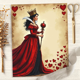 Alice Hartenkoningin Rood Scepter Scrapbook Papier