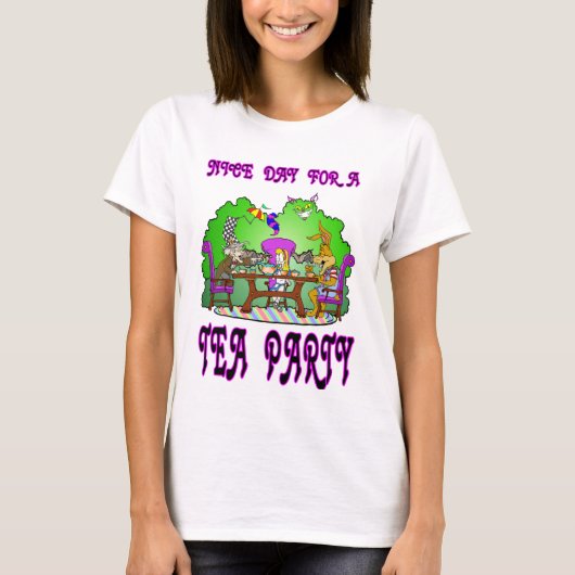 Alice heeft een Tea Party T-shirt (Voorkant)