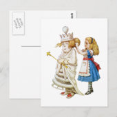 Alice helpt de Witte Koningin in Wonderland Briefkaart (Voorkant / Achterkant)