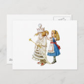 Alice helpt de Witte Koningin in Wonderland Briefkaart (Voorkant / Achterkant)