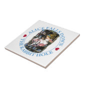 Alice Herfsten neer de Konijnenhol aan Wonderland Tegeltje (Zijkant)