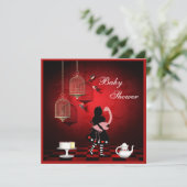 Alice & het Baby shower van de Vogels & van de Kaart (Staand voorkant)