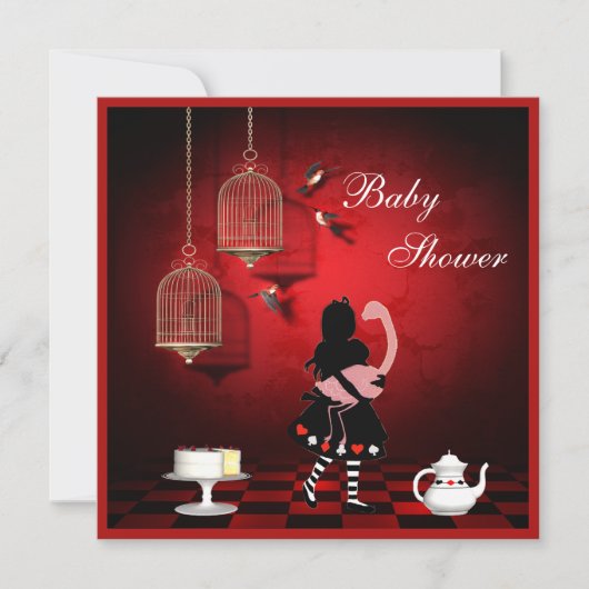 Alice & het Baby shower van de Vogels & van de Kaart (Voorkant)