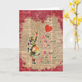 Alice, het Gekke Citaat van de Collage van de Kaart (Gele Bloem)