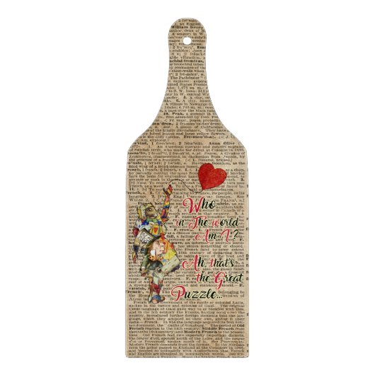 Alice, het Gekke Citaat van de Collage van de Snijplank (Voorkant)