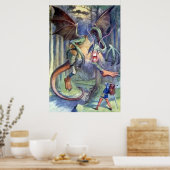 Alice & het Poster van de Volledige Kleur Jabberwo (Keuken)