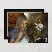 Alice & het witte konijn briefkaart (Voorkant / Achterkant)