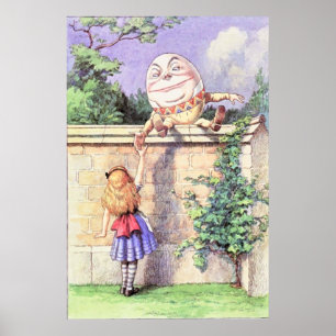Alice & Humpty Dumpty Full Color Poster