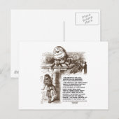 Alice Humpty Dumpty Wonderland Conversation Quote Briefkaart (Voorkant / Achterkant)