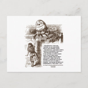 Alice Humpty Dumpty Wonderland Conversation Quote Briefkaart