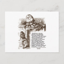 Alice Humpty Dumpty Wonderland Conversation Quote Briefkaart