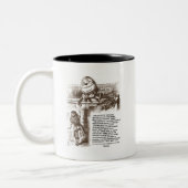 Alice Humpty Dumpty Wonderland Conversation Quote Tweekleurige Koffiemok (Links)