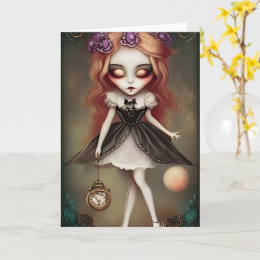 Alice Illustration Kaart (Gele Bloem)