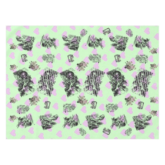 Alice im Wunderland - Alice in Wonderland Hearts Tafelkleed (Voorkant (Horizontaal))