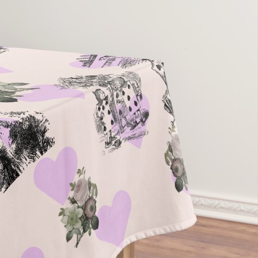 Alice im Wunderland - Alice in Wonderland Hearts Tafelkleed (Voorbeeld)
