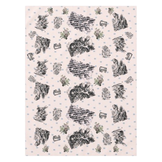 Alice im Wunderland – Alice in Wonderland pastel Tafelkleed (Voorkant)