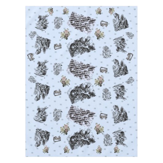 Alice im Wunderland - Alice in Wonderland pastel Tafelkleed (Voorkant)