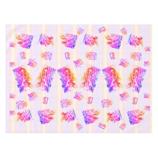 Alice im Wunderland - Alice in Wonderland pastel Tafelkleed (Voorkant (Horizontaal))