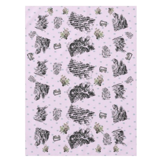 Alice im Wunderland – Alice in Wonderland pastel Tafelkleed (Voorkant)