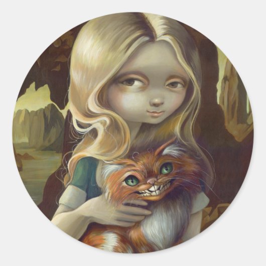 "Alice in a Da Vinci Portrait" Sticker (Voorkant)