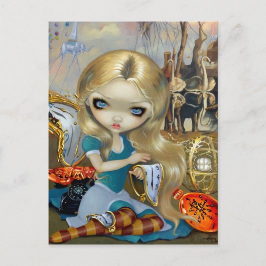 "Alice in a Dali Dream" van Jasmine Becket-Griffit Briefkaart (Voorkant)