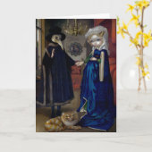 "Alice in a Van Eyck Portrait"-Wenskaart Kaart (Gele Bloem)