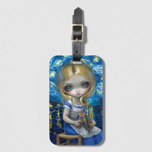 "Alice in a Van Gogh Nocturne" Bagagelabel (Voorkant (verticaal))