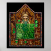 Alice in Absinthe ART PRINT wonderland steampunk (Voorkant)