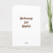 Alice in Art. van het Woordenboek van het Citaat Kaart (Achterkant)