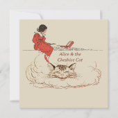 Alice in bruin haar en de Cheshire Cat Kaart (Voorkant)