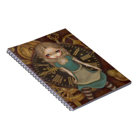 "Alice in Clockwork"-laptop Notitieboek (Rechterzijde)