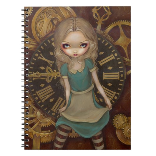 "Alice in Clockwork"-laptop Notitieboek (Voorkant)