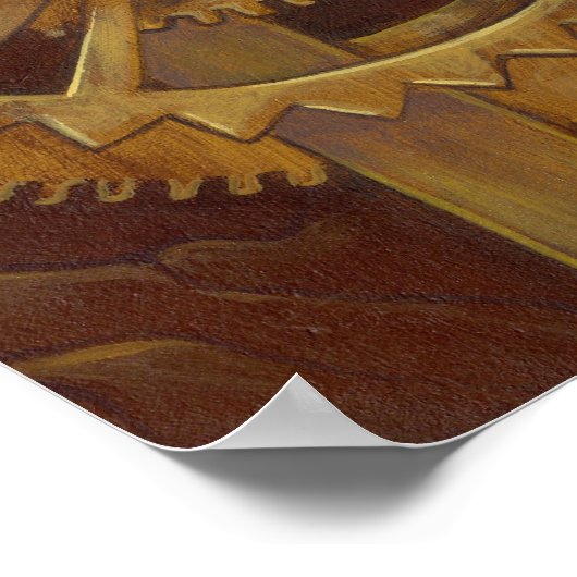 Alice in Clockwork - steampunk in wonderland Print (Hoek)