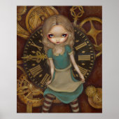 Alice in Clockwork - steampunk in wonderland Print (Voorkant)