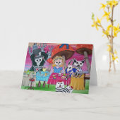 Alice in de Dag van het Theekransje van het Kaart (Gele Bloem)