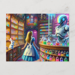 Alice in de Fantasty Robotic Apothecary Briefkaart