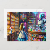 Alice in de Fantasty Robotic Apothecary Briefkaart (Voorkant / Achterkant)