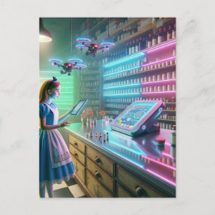 Alice in de Fantasy apotheek Briefkaart